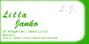 lilla janko business card